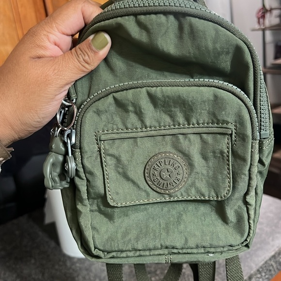 Kipling Green Mini Covertible Backpack - Picture 3 of 8
